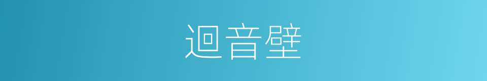 迴音壁的意思