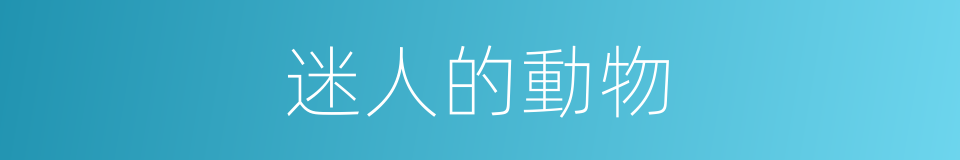 迷人的動物的同義詞