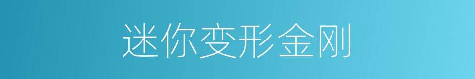 迷你变形金刚的同义词