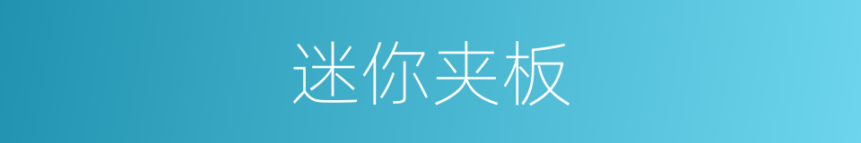 迷你夹板的同义词