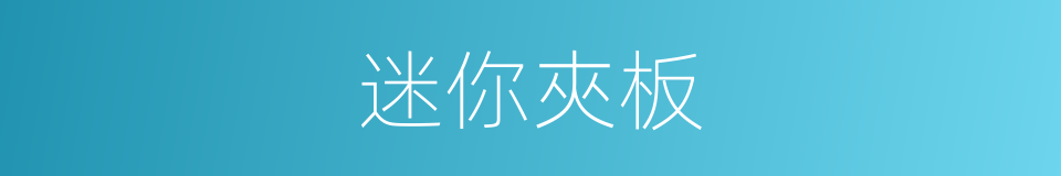 迷你夾板的同義詞