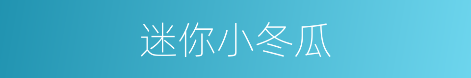 迷你小冬瓜的同义词