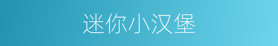 迷你小汉堡的同义词
