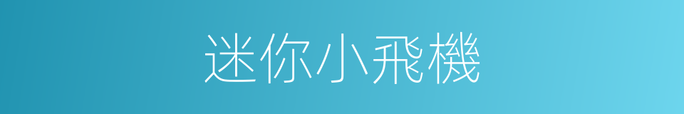 迷你小飛機的同義詞