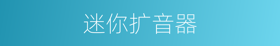 迷你扩音器的同义词