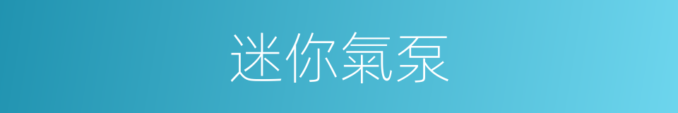 迷你氣泵的同義詞