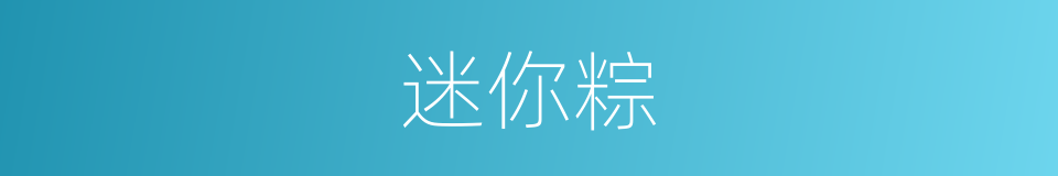 迷你粽的同义词