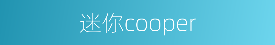 迷你cooper的同义词