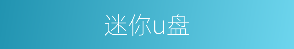 迷你u盘的同义词