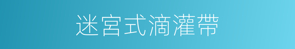 迷宮式滴灌帶的同義詞