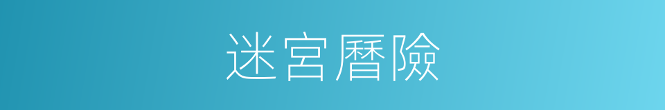 迷宮曆險的同義詞