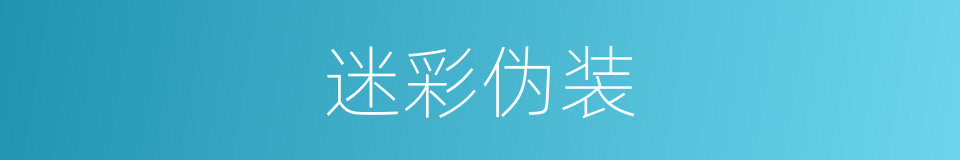 迷彩伪装的同义词