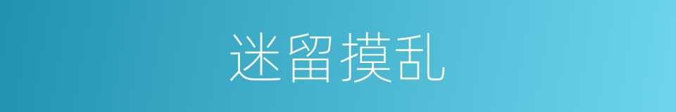 迷留摸乱的意思