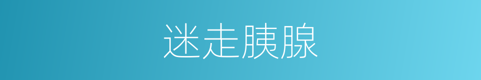 迷走胰腺的同义词
