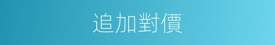 追加對價的同義詞