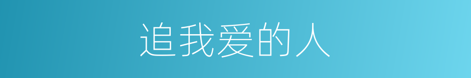 追我爱的人的同义词