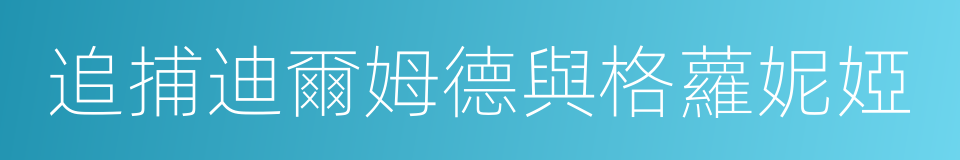 追捕迪爾姆德與格蘿妮婭的同義詞