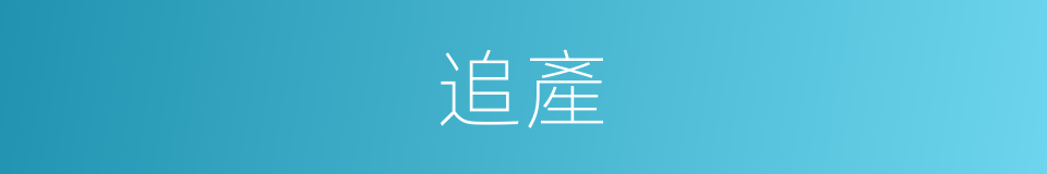 追產的同義詞