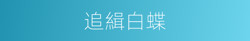 追緝白蝶的同義詞