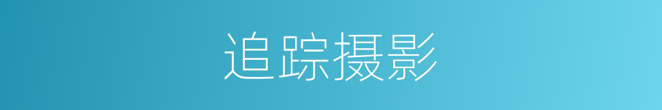 追踪摄影的同义词