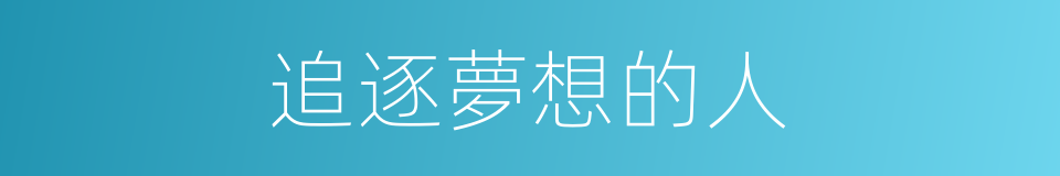 追逐夢想的人的同義詞