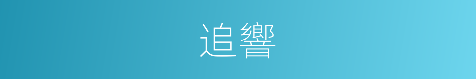 追響的意思