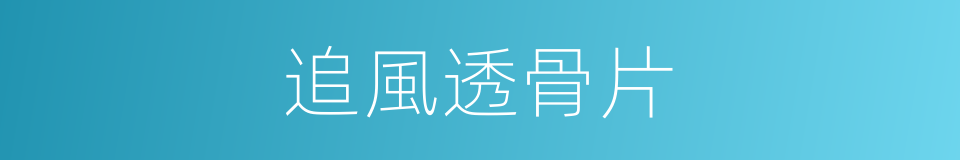 追風透骨片的同義詞