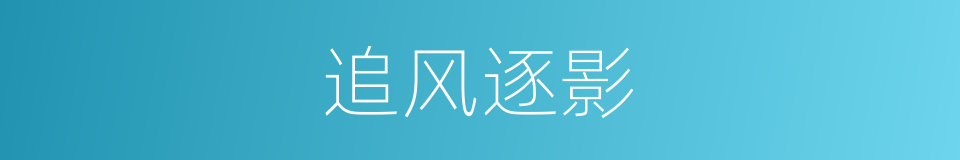追风逐影的意思