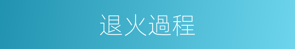 退火過程的同義詞