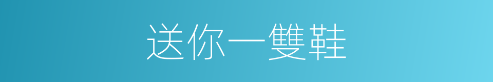 送你一雙鞋的同義詞