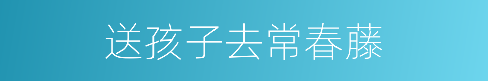 送孩子去常春藤的同义词