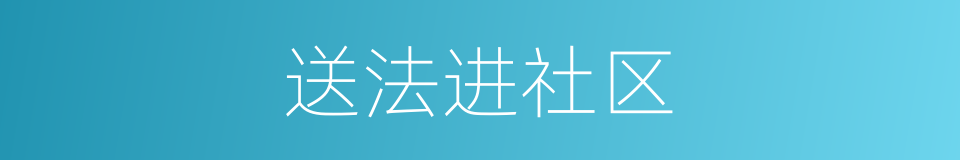 送法进社区的同义词