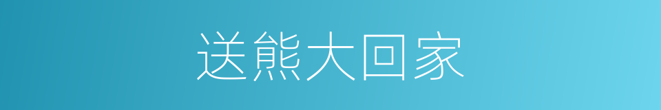送熊大回家的同义词