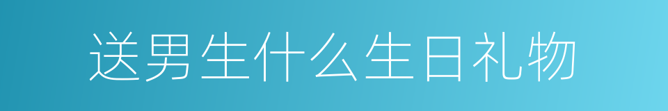 送男生什么生日礼物的同义词