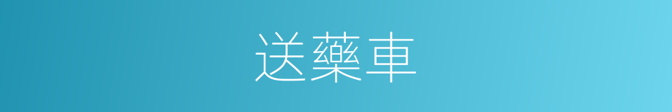 送藥車的同義詞