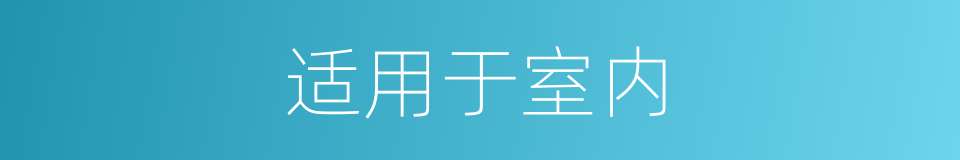 适用于室内的同义词