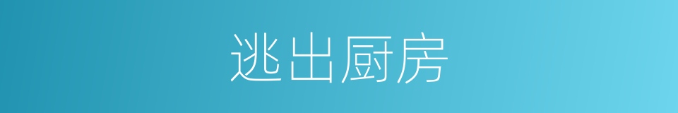 逃出厨房的同义词