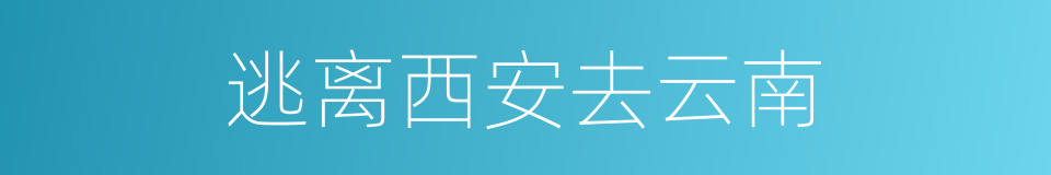 逃离西安去云南的同义词