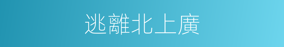 逃離北上廣的同義詞