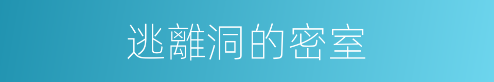 逃離洞的密室的同義詞