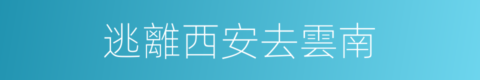 逃離西安去雲南的同義詞