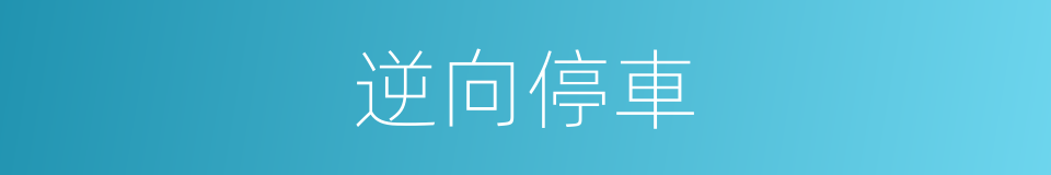 逆向停車的意思