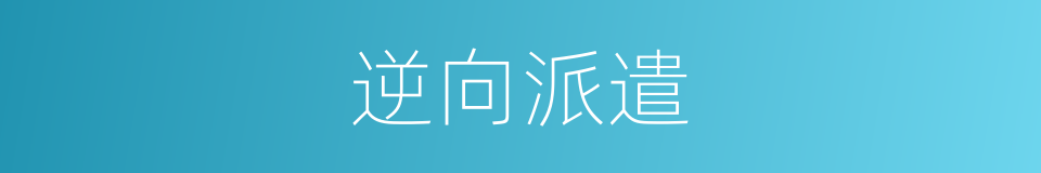 逆向派遣的意思