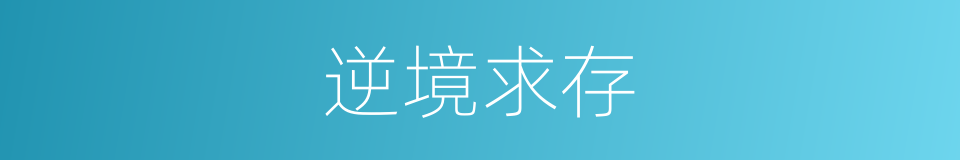 逆境求存的同义词