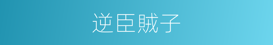 逆臣賊子的意思