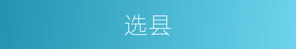 选县的同义词