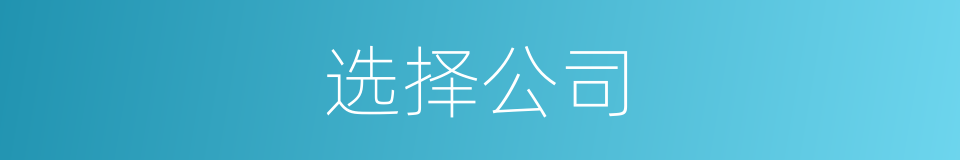 选择公司的同义词