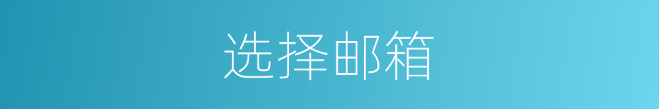 选择邮箱的同义词