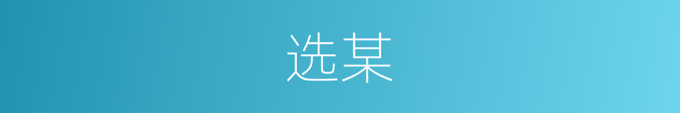 选某的同义词