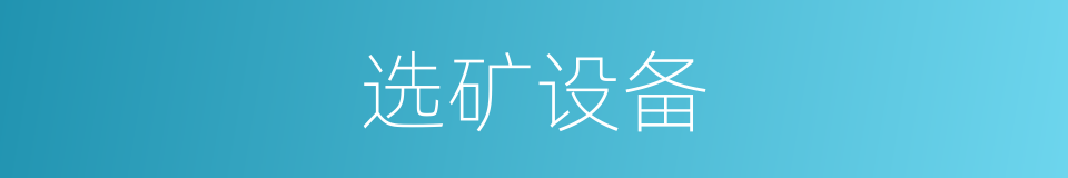 选矿设备的同义词